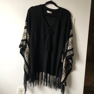 Altar’d State black poncho size M